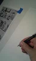 Making a comic page, photo 3